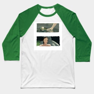 Water Lily and woman Baseball T-Shirt